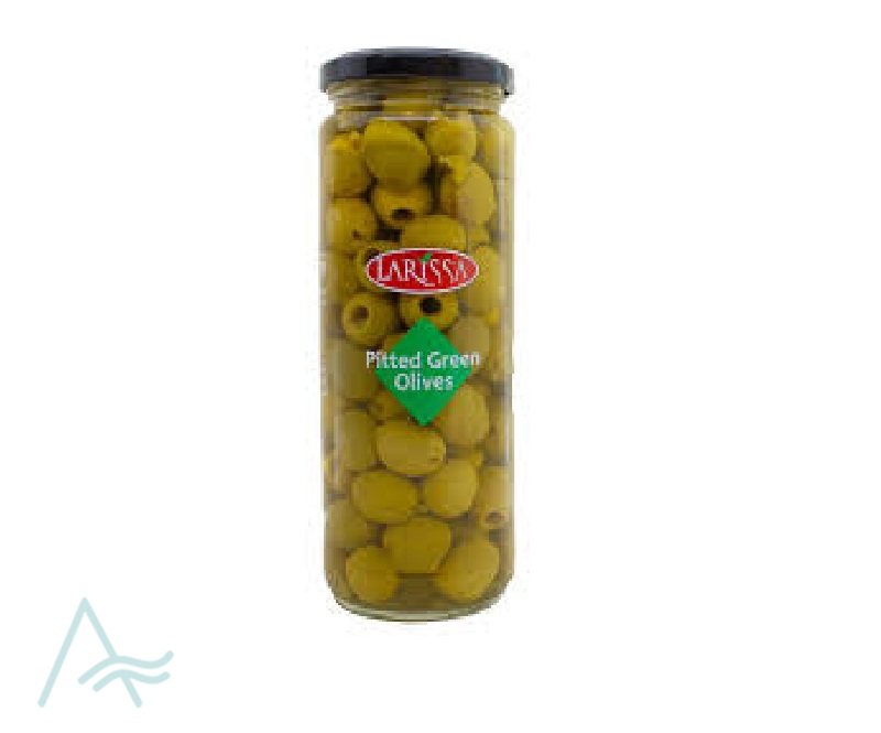 LARRISSA GREEN PITTED OLIVES 430GR